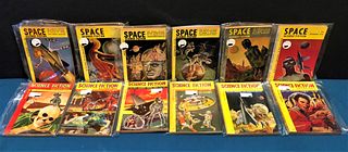 12 Space Science Fiction Magazines 1950s