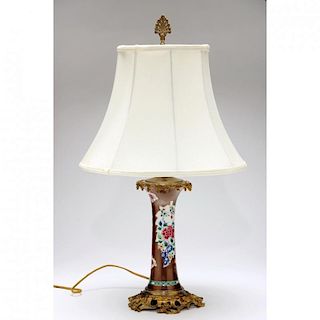 Chinese Porcelain Table Lamp with Ormolu Mounts