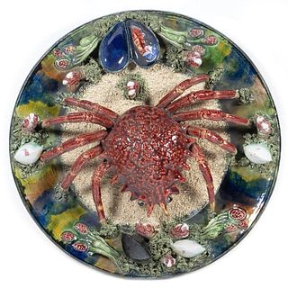 Palissy Style Majolica Plate