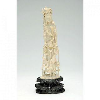 Chinese Ivory Statuette of Guanyin