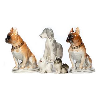 Russian Lomonosov Porcelain Dogs
