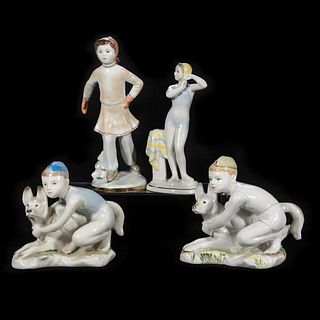 Russian Lomonosov Porcelain Figures