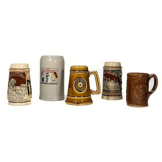 A Collection of Commemorative Tankards