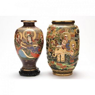 Two Large Satsuma Vases