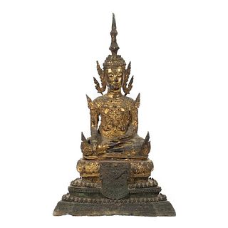 Gilt Metal Figure of a Buddha.