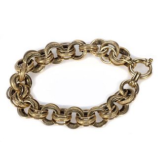 14k gold link bracelet, Italy