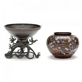 Two Asian Bronze Objects