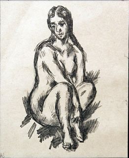 Paul Cezanne (After) - Seated Female Bather