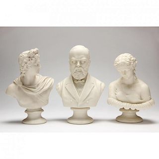 Three Parian Busts