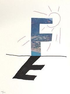 David Hockney - Letter F from "Hockney