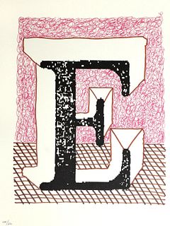 David Hockney - Letter E from "Hockney
