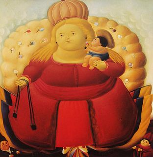 Fernando Botero (after) - Our Lady of Columbia