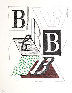 David Hockney - Letter B from "Hockney
