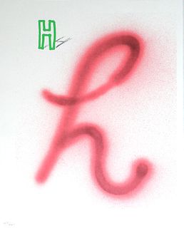 David Hockney - Letter H from "Hockney