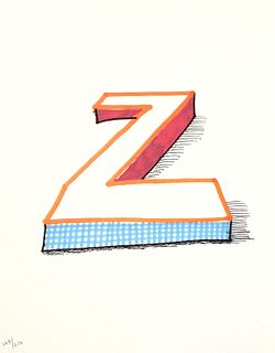 David Hockney - Letter Z from "Hockney