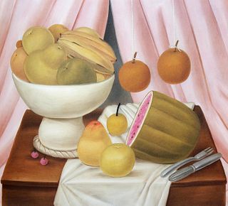 Fernando Botero (after) - Still-life with Fruit Bowl