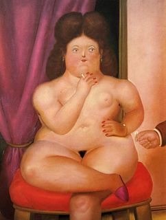 Fernando Botero (after) - Seated Woman
