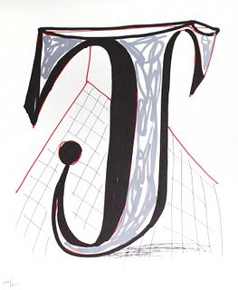 David Hockney - Letter J from "Hockney
