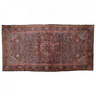 Antique Persian Kirman Carpet