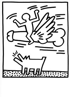 Keith Haring - Flying Cock (from Lucio Amelio Suite)