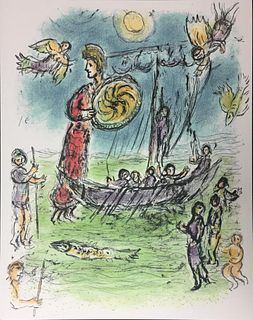 Marc Chagall - Athena Leads the Telemachus