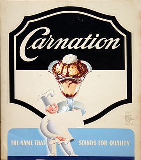 Vintage Poster - Carnation Ice Cream Ad