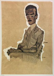 Egon Schiele (After) - Portrait of Edward Kosmack