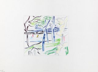 Roy Lichtenstein - Sailboats Through the Trees