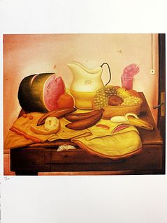 Fernando Botero (after) - Still Life with a Watermelon