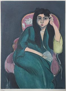 Henri Matisse - Laurette in Green in a Pink Chair