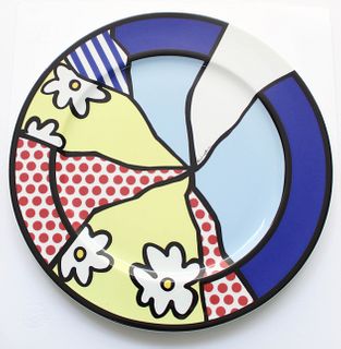Roy Lichtenstein - Water Lillies Porcelain Plate