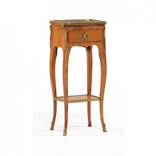 Louis XV Style Diminutive Marble Top Side Stand