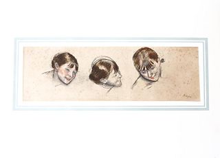Edgar Degas (After) - Trois etudes pour une tete