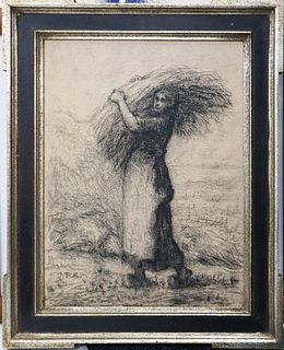 Jean-Francois Millet (After) - Woman Carrying Wheat
