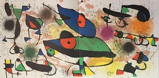 Joan Miro - Lithograph II from Sculptures