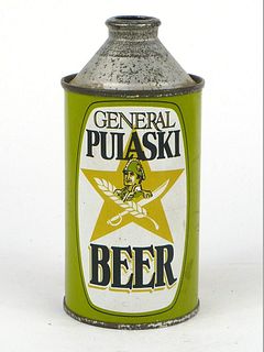 General Pulaski Beer ~ 12oz Cone Top Can ~ No Ref.