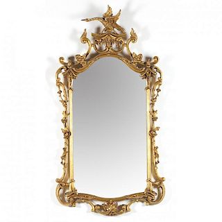 Chinese Chippendale Style Gilt Wall Mirror