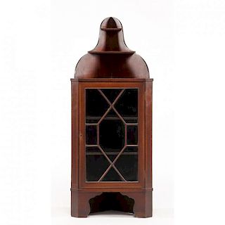 Edwardian Inlaid Small Corner Cabinet