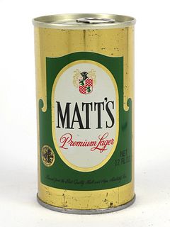 Matt's Premium Lager Beer ~ 12oz ~ T92-05