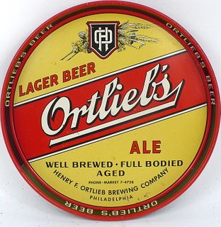 Ortlieb's Lager Beer/Ale ~ 12 inch tray 