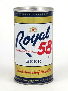 Royal 58 Beer ~ 12oz Zip Top ~ T116-24