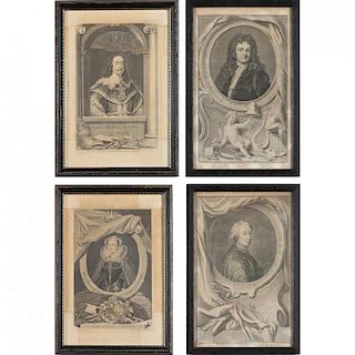 A Group of Four 18th Century Portrait Engravings