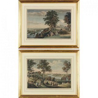 Pair of English 18th Century Country Views