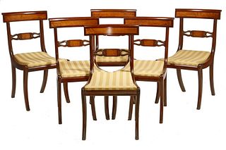 (SET OF 6) FEDERAL PERIOD DINING CHAIRS
