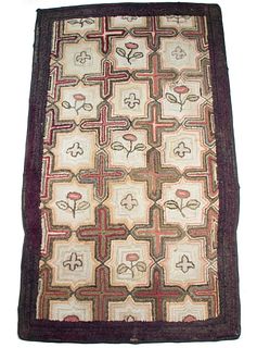 COUNTRY PATCHWORK HOOKED RUG