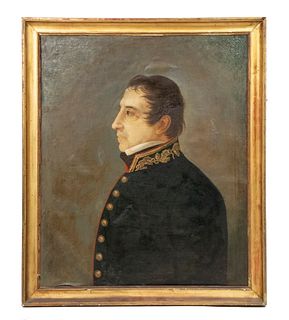 NAPOLEON III ERA PROFILE PORTRAIT OF A FRENCH NAVY OFFICER