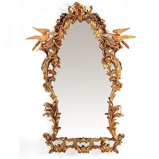George II Carved and Giltwood Mirror