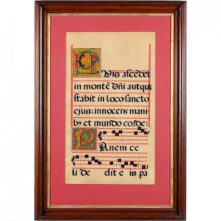 Illuminated Folio Hymn Sheet