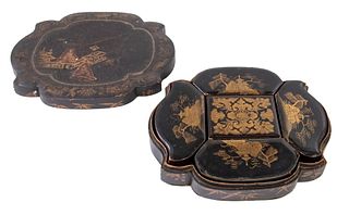 CHINESE LACQUER GAMES BOX