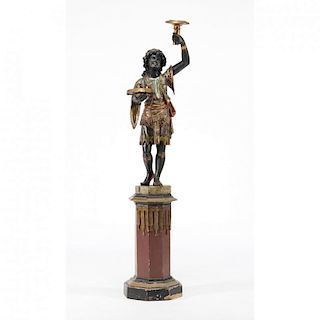 19th Century Blackamoor on Pedestal